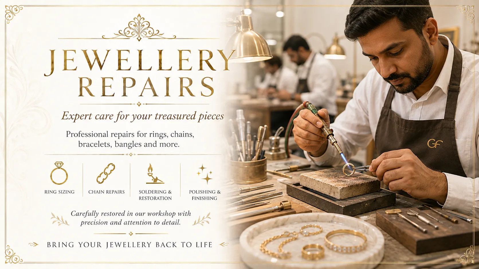 Jewellery repairs at Gold Factory