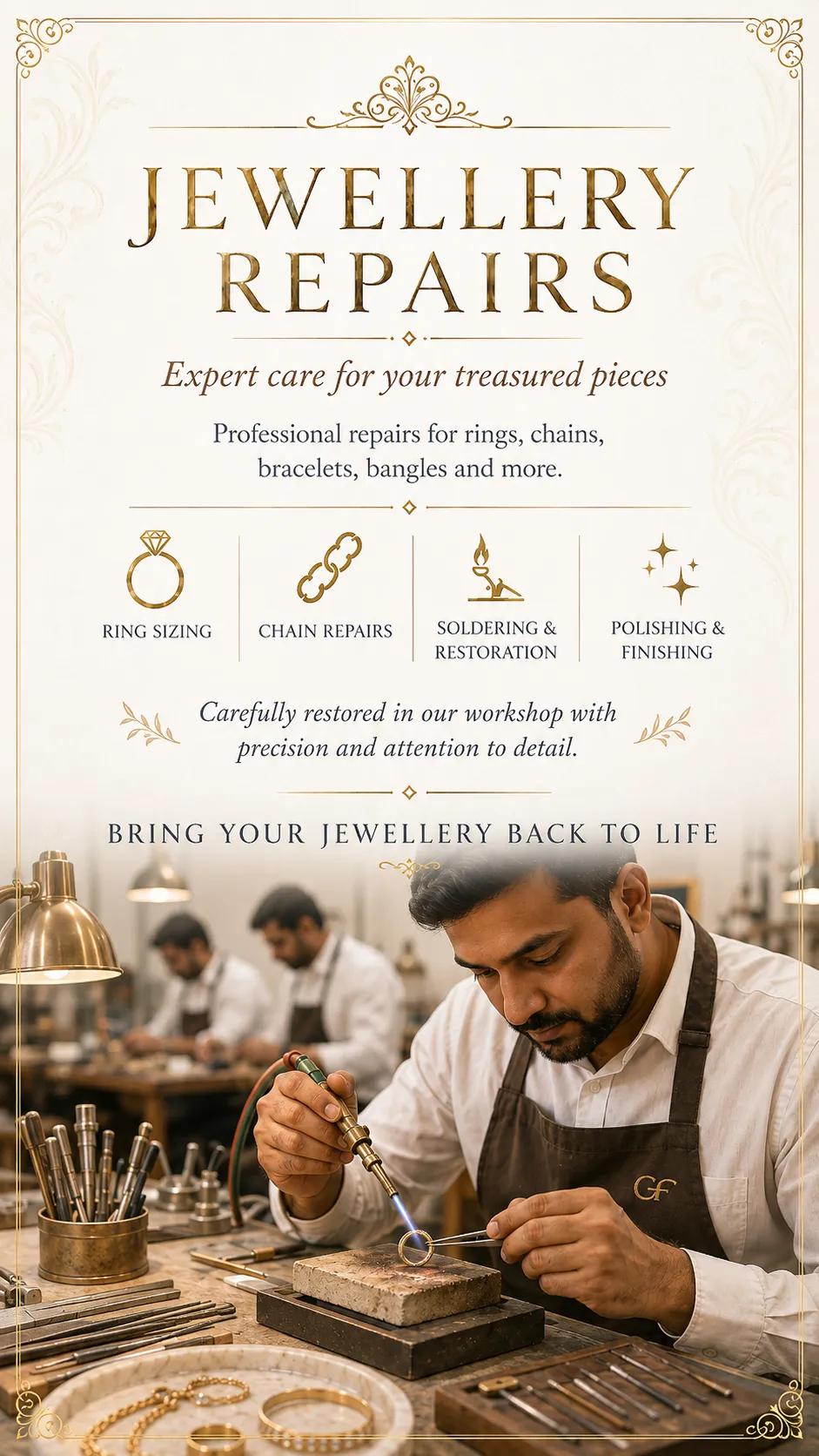 Jewellery repairs at Gold Factory