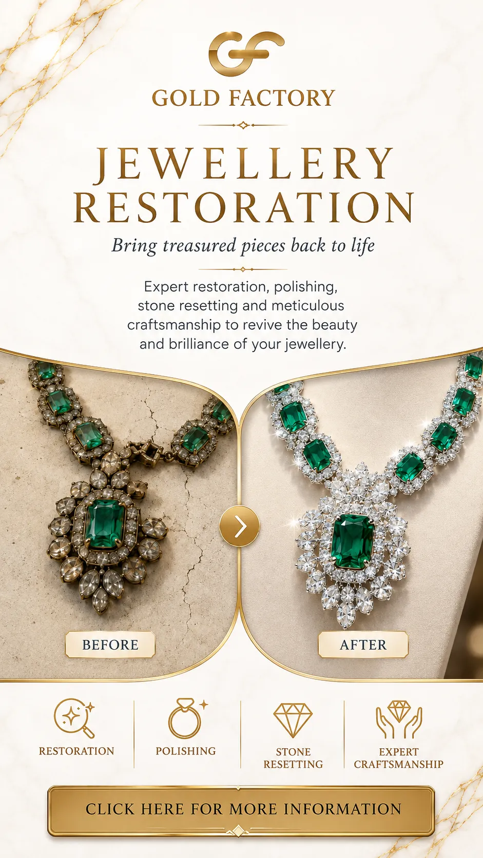 Jewellery restoration at Gold Factory