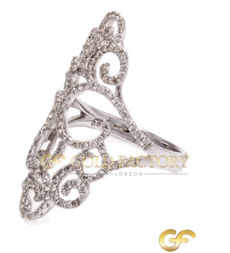 White Gold Diamond Dress Ring