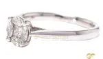 White Gold Diamond Cluster Ring