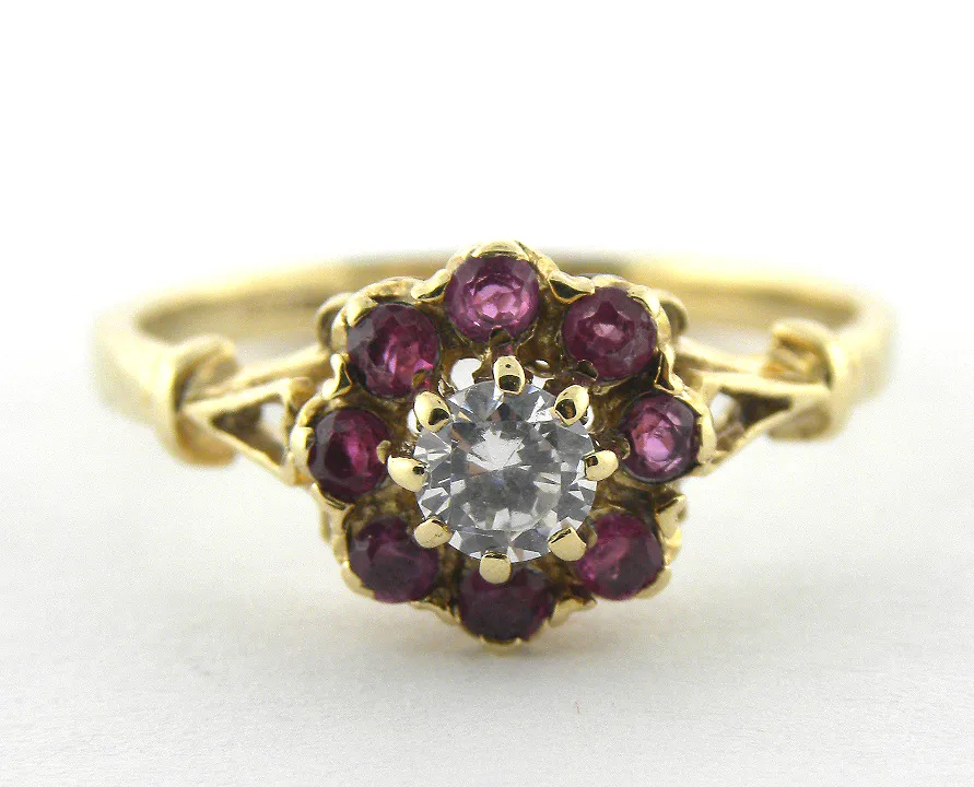 9ct Gold Cluster Ladies Ring