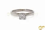 White Gold Diamond Solitaire Ring