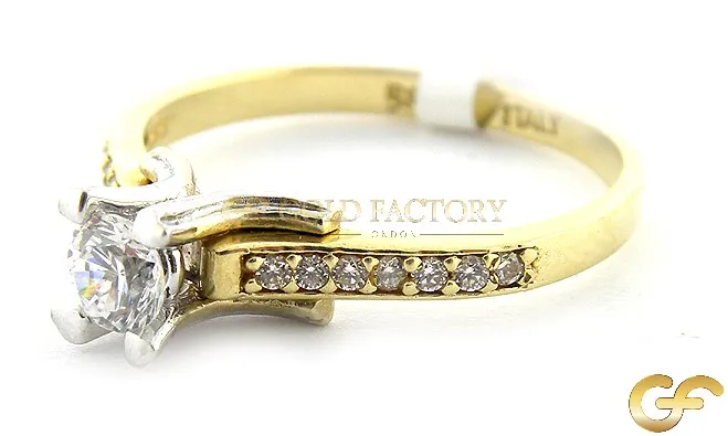 Italian CZ Solitaire Ring