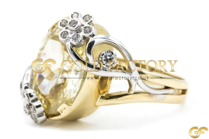 Oval CZ Italian Ring
