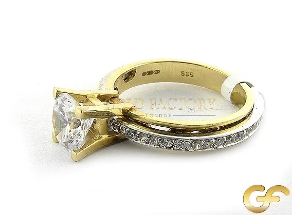 Italian CZ Solitaire Ring