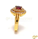 Cushion Cut Ruby Ring