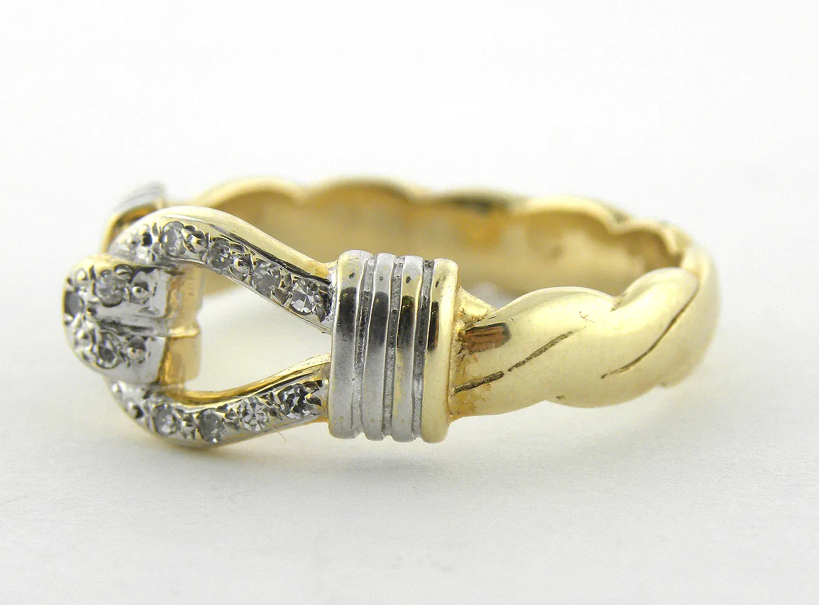 9ct Gold Buckle Design Ring