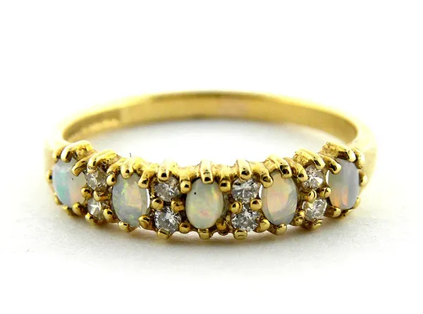 Opal and Diamond Ladies Ring