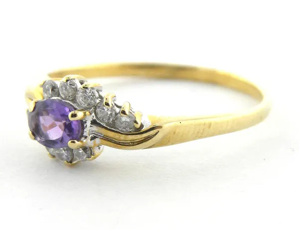 Purple CZ Ladies Ring