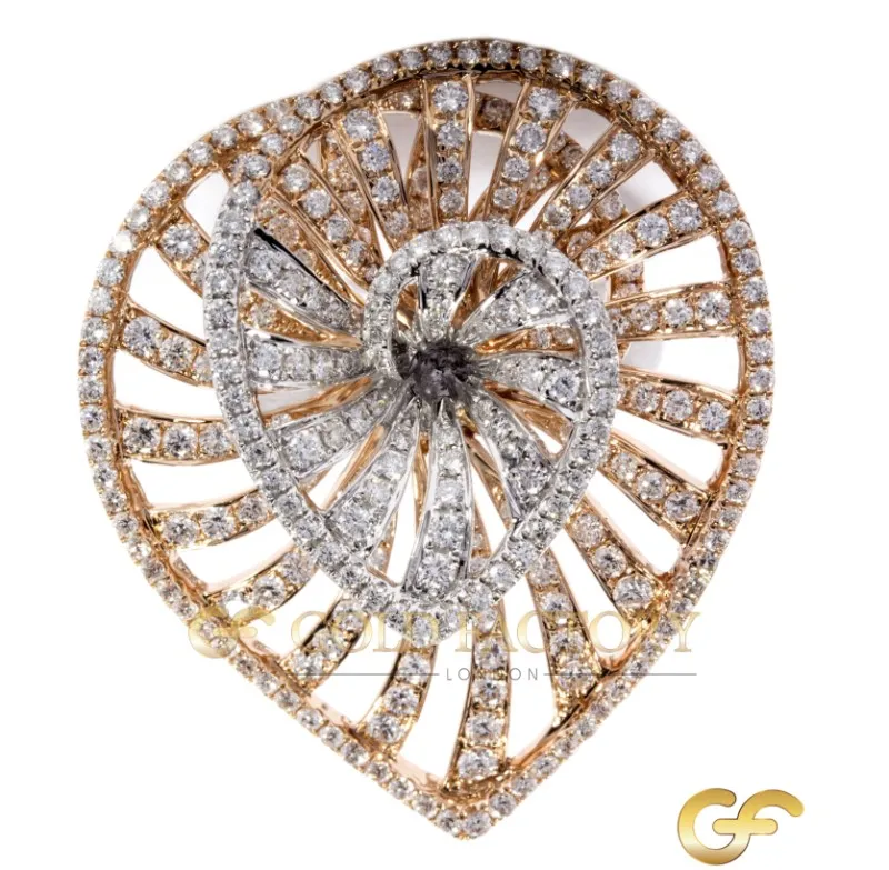 2.98ct Diamond Abstract Ring