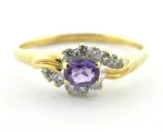 Purple CZ Ladies Ring