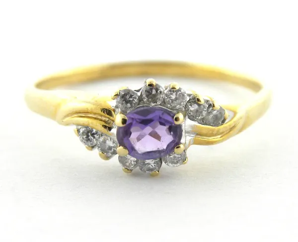 Purple CZ Ladies Ring