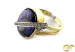 Cocktail Ring with Purple CZ stone