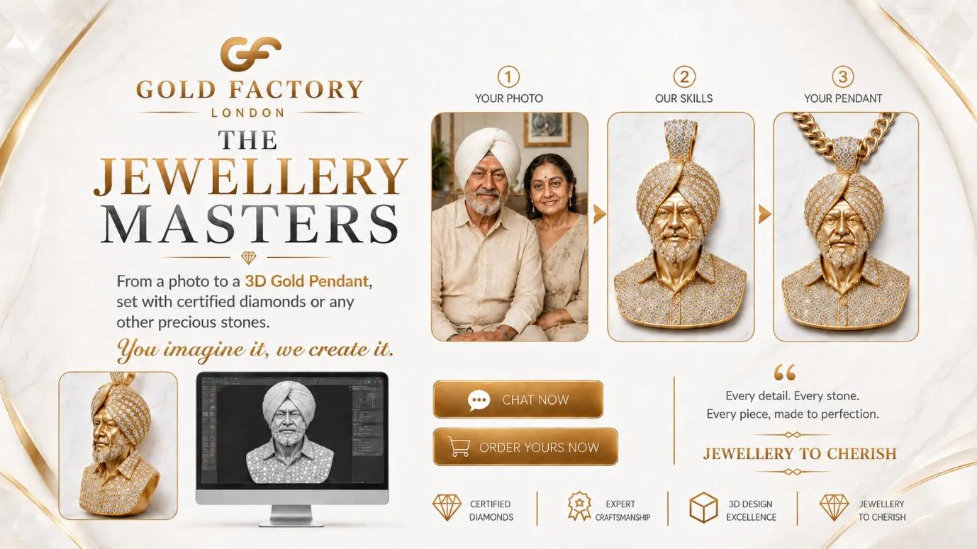The Jewellery Masters: from a photo to a 3D gold pendant, set with certified diamonds