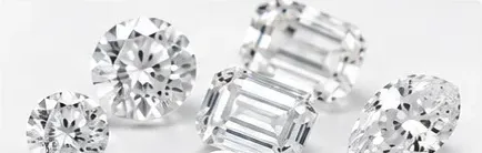 Loose natural diamonds in different shapes