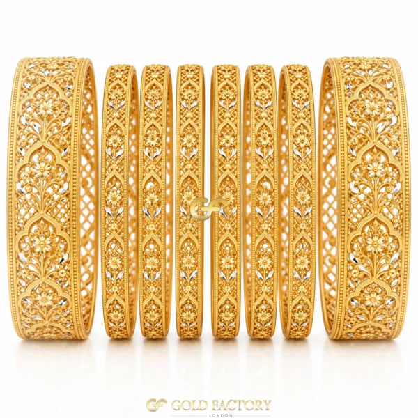 22ct Gold Jewellery Rhodium & Stone Set