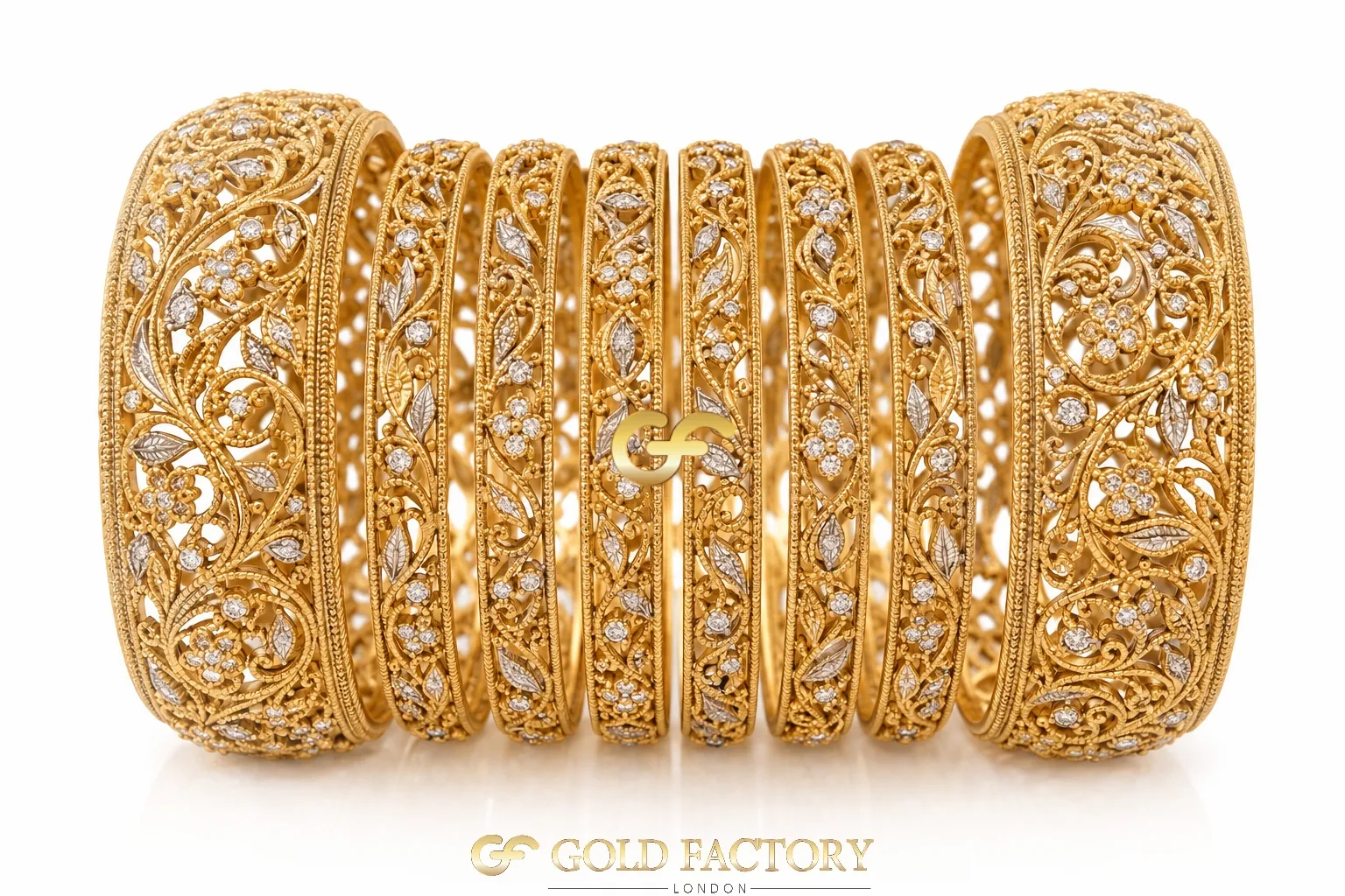 22ct Gold Jewellery Rhodium & Stone Set 22ct Gold Jewellery Rhodium & Stone Set