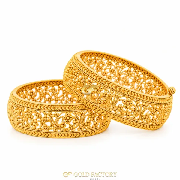 22ct Gold Jewellery Screw Kara