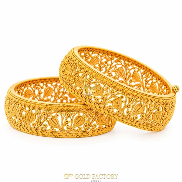 22ct Gold Jewellery Screw Kara