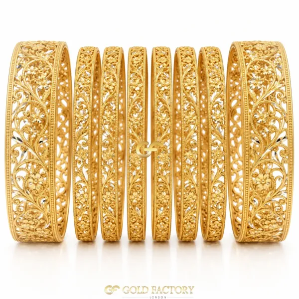 22ct Gold Jewellery Rhodium & Stone Set