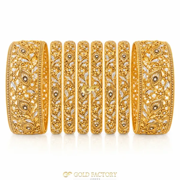 22ct Gold Jewellery Rhodium & Stone Set