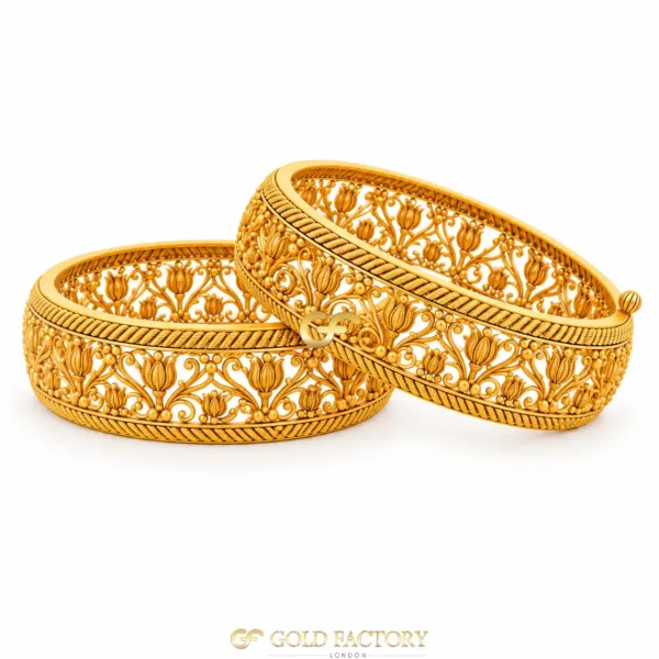 22ct Gold Jewellery Screw Kara