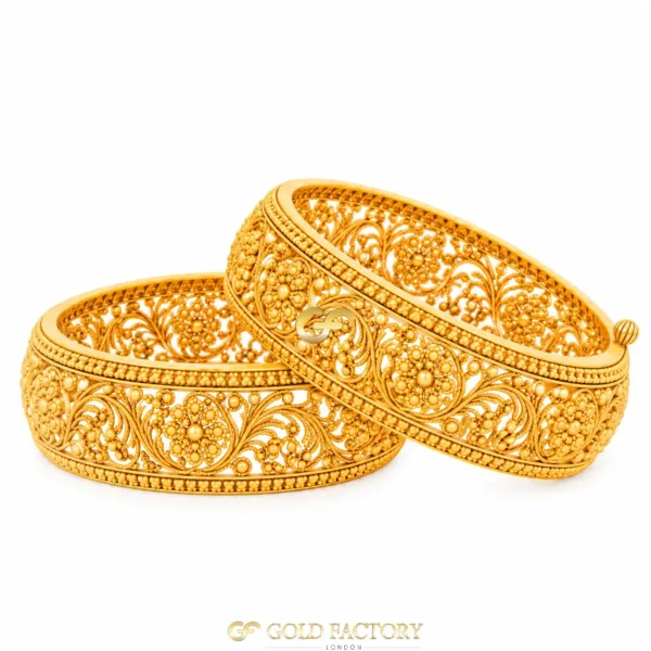 22ct Gold Jewellery Screw Kara