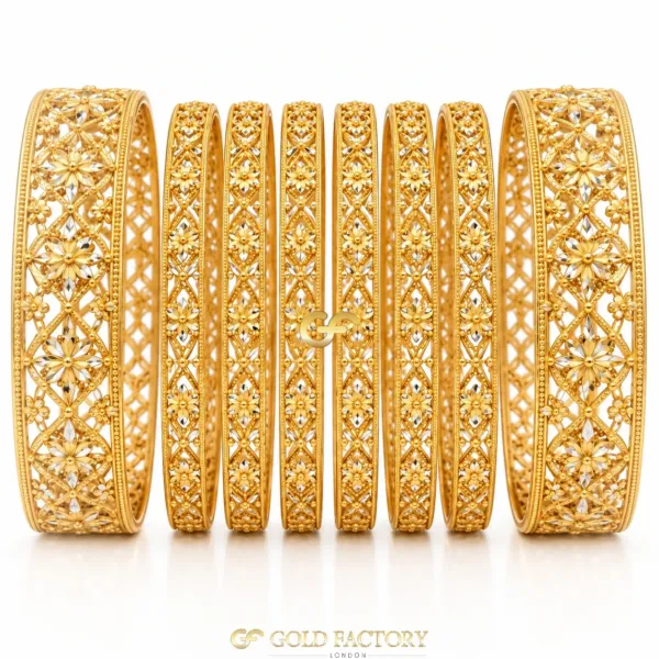 22ct Gold Jewellery Rhodium & Stone Set