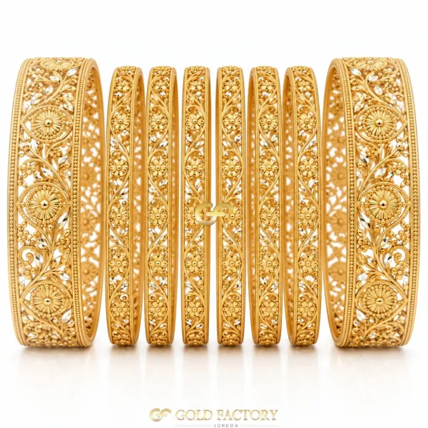 22ct Gold Jewellery Rhodium & Stone Set