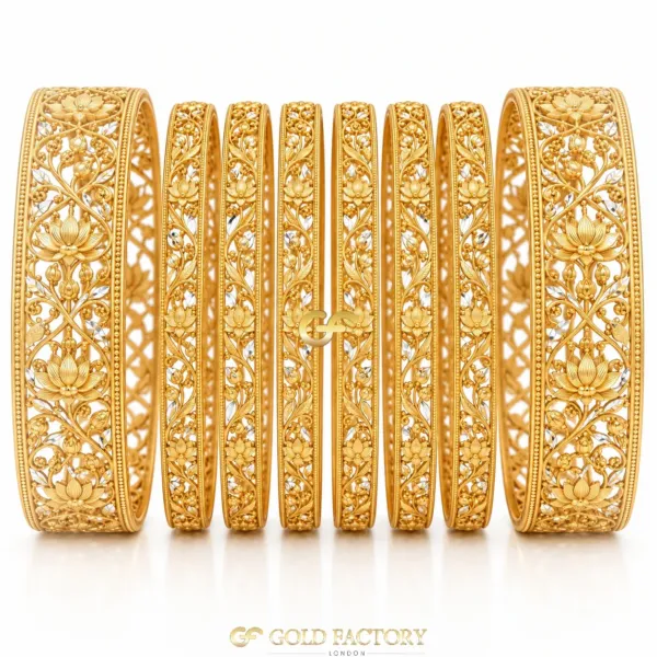 22ct Gold Jewellery Rhodium & Stone Set