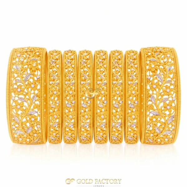 22ct Gold Jewellery Rhodium & Stone Set