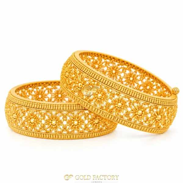 22ct Gold Jewellery Screw Kara