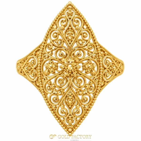 22ct Gold Jewellery Ladies kisti ring