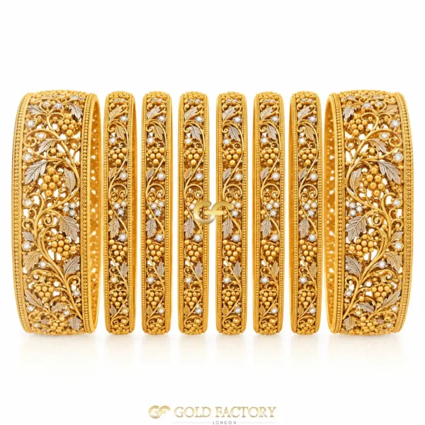 22ct Gold Jewellery Rhodium & Stone Set