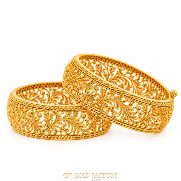 22ct Gold Jewellery Screw Kara