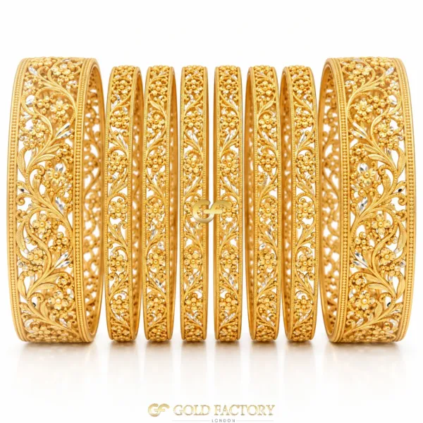 22ct Gold Jewellery Rhodium & Stone Set
