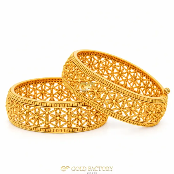 22ct Gold Jewellery Screw Kara