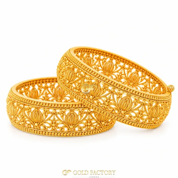 22ct Gold Jewellery Screw Kara