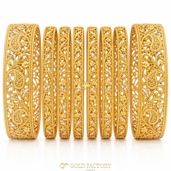 22ct Gold Jewellery Rhodium & Stone Set
