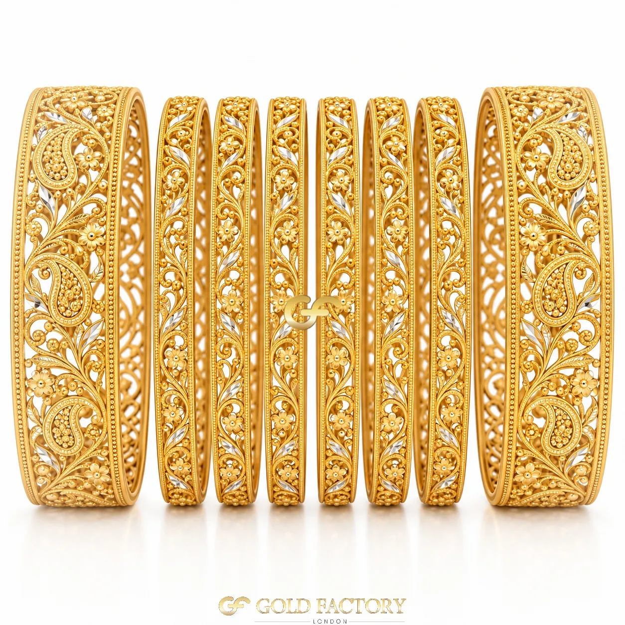 22ct Gold Jewellery Rhodium & Stone Set 22ct Gold Jewellery Rhodium & Stone Set