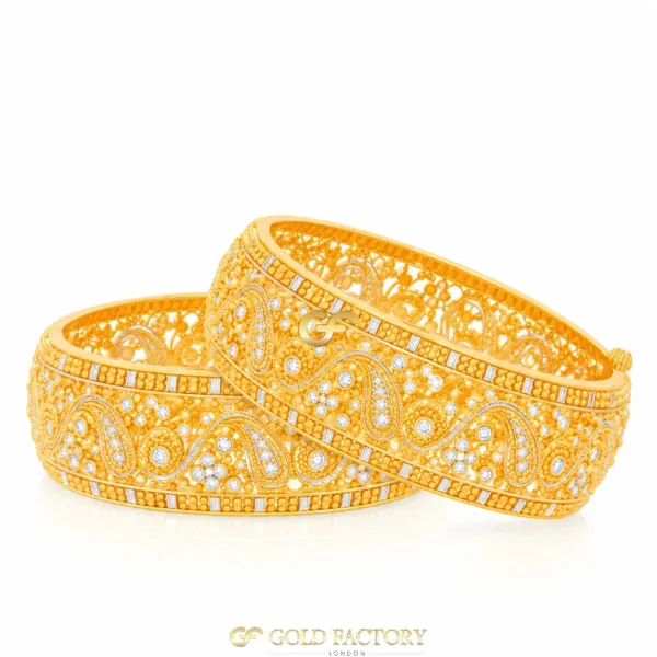 22ct Gold Jewellery Screw Kara